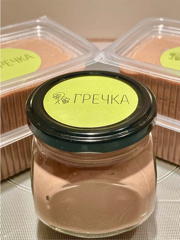 Круглые стикеры - гречка.